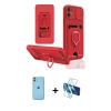 MARSİLYAN™- iPhone 11 Kılıf Vadi Form Prime - Siyah 3D Antistatik Cam Ekran Koruyucu + Neon Fosforlu Kamera Lens - YL
