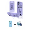 MARSİLYAN™- iPhone 11 Kılıf Vadi Form Prime - Siyah 3D Antistatik Cam Ekran Koruyucu + Neon Fosforlu Kamera Lens - YL