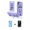 MARSİLYAN™- iPhone 11 Kılıf Vadi Form Prime - Siyah 3D Antistatik Hayalet Cam Ekran Koruyucu + Neon Fosforlu Kamera Lens - TU