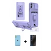 MARSİLYAN™- iPhone 11 Kılıf Vadi Form Prime - Siyah 3D Antistatik Hayalet Cam Ekran Koruyucu + Neon Fosforlu Kamera Lens - YL