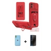 MARSİLYAN™- iPhone 11 Kılıf Vadi Form Prime - Siyah 3D Antistatik Hayalet Cam Ekran Koruyucu + Neon Fosforlu Kamera Lens - YL
