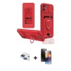MARSİLYAN™- iPhone 11 Kılıf Vadi Form Prime - Siyah 3D Antistatik Mat Seramik Nano Ekran Koruyucu + Pers Alüminyum Kamera Lens - LT