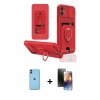 MARSİLYAN™- iPhone 11 Kılıf Vadi Form Prime - Siyah 3D Antistatik Mat Seramik Nano Ekran Koruyucu + Neon Fosforlu Kamera Lens - TU