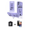 MARSİLYAN™- iPhone 11 Kılıf Vadi Form Prime - Siyah 3D Antistatik Mat Seramik Nano Ekran Koruyucu + Yeşil PVD Metal Kamera Lens