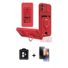 MARSİLYAN™- iPhone 11 Kılıf Vadi Form Prime - Siyah 3D Antistatik Mat Seramik Nano Ekran Koruyucu + Yeşil PVD Metal Kamera Lens