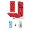 MARSİLYAN™- iPhone 11 Kılıf Vadi Form Prime - Siyah 6D Mat Seramik Hayalet Nano Ekran Koruyucu + Neon Fosforlu Kamera Lens - TU