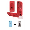 MARSİLYAN™- iPhone 11 Kılıf Vadi Form Prime - Siyah Bilvis Hayalet Cam Ekran Koruyucu + Neon Fosforlu Kamera Lens - MI