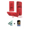 MARSİLYAN™- iPhone 11 Kılıf Vadi Form Prime - Siyah Buffer Hayalet Cam Ekran Koruyucu + Mavi Raze Metal Kamera Lens