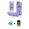 MARSİLYAN™- iPhone 11 Kılıf Vadi Form Prime - Siyah Buffer Hayalet Cam Ekran Koruyucu + Mavi Raze Metal Kamera Lens