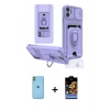 MARSİLYAN™- iPhone 11 Kılıf Vadi Form Prime - Siyah Buffer Hayalet Cam Ekran Koruyucu + Neon Fosforlu Kamera Lens - YL