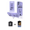 MARSİLYAN™- iPhone 11 Kılıf Vadi Form Prime - Siyah Buffer Hayalet Cam Ekran Koruyucu + PVD Metal Kamera Lens - SH