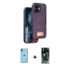 MARSİLYAN™- iPhone 11 Kılıf Vadi Klasik Serisi - Şeffaf 360 Full Body Arka Koruyucu + Neon Fosforlu Kamera Lens - TU
