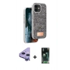 MARSİLYAN™- iPhone 11 Kılıf Vadi Klasik Serisi - Şeffaf 360 Full Body Arka Koruyucu + Raze Metal Kamera Lens - MR