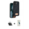 MARSİLYAN™- iPhone 11 Kılıf Vadi Klasik Serisi - Şeffaf Pasifik Cam Ekran Koruyucu + Kamera Lens Koruma Cam - SF