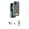 MARSİLYAN™- iPhone 11 Kılıf Vadi Klasik Serisi - Şeffaf Pasifik Cam Ekran Koruyucu + Pers Alüminyum Kamera Lens - KI