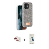 MARSİLYAN™- iPhone 11 Kılıf Vadi Klasik Serisi - Şeffaf Pasifik Cam Ekran Koruyucu + Pers Alüminyum Kamera Lens - KI