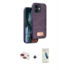 MARSİLYAN™- iPhone 11 Kılıf Vadi Klasik Serisi - Şeffaf Pasifik Cam Ekran Koruyucu + Pers Alüminyum Kamera Lens - KI