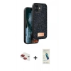 MARSİLYAN™- iPhone 11 Kılıf Vadi Klasik Serisi - Şeffaf Pasifik Cam Ekran Koruyucu + Pers Alüminyum Kamera Lens - KI