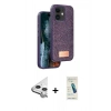 MARSİLYAN™- iPhone 11 Kılıf Vadi Klasik Serisi - Şeffaf Pasifik Cam Ekran Koruyucu + Raze Metal Kamera Lens - GS