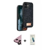 MARSİLYAN™- iPhone 11 Kılıf Vadi Klasik Serisi - Şeffaf Pasifik Cam Ekran Koruyucu + Raze Metal Kamera Lens - SH