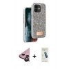 MARSİLYAN™- iPhone 11 Kılıf Vadi Klasik Serisi - Şeffaf Pasifik Cam Ekran Koruyucu + Raze Metal Kamera Lens - SH