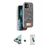 MARSİLYAN™- iPhone 11 Kılıf Vadi Klasik Serisi - Şeffaf Pasifik Cam Ekran Koruyucu + Raze Metal Kamera Lens - KI