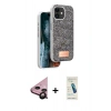 MARSİLYAN™- iPhone 11 Kılıf Vadi Klasik Serisi - Şeffaf Pasifik Cam Ekran Koruyucu + Raze Metal Kamera Lens - SH