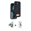 MARSİLYAN™- iPhone 11 Kılıf Vadi Klasik Serisi - Şeffaf Pasifik Cam Ekran Koruyucu + Raze Metal Kamera Lens - KI