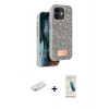MARSİLYAN™- iPhone 11 Kılıf Vadi Klasik Serisi - Şeffaf Pasifik Cam Ekran Koruyucu + Renkli Kamera Lens Koruma Cam - YL