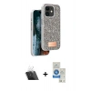 MARSİLYAN™- iPhone 11 Kılıf Vadi Klasik Serisi - Şeffaf Royal Nano Ekran Koruyucu + Kamera Lens Koruma Cam - SF