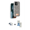 MARSİLYAN™- iPhone 11 Kılıf Vadi Klasik Serisi - Şeffaf Royal Nano Ekran Koruyucu + Pers Alüminyum Kamera Lens - LT
