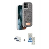 MARSİLYAN™- iPhone 11 Kılıf Vadi Klasik Serisi - Şeffaf Royal Nano Ekran Koruyucu + Pers Alüminyum Kamera Lens - LT