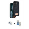 MARSİLYAN™- iPhone 11 Kılıf Vadi Klasik Serisi - Şeffaf Royal Nano Ekran Koruyucu + Pers Alüminyum Kamera Lens - LT