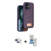 MARSİLYAN™- iPhone 11 Kılıf Vadi Klasik Serisi - Şeffaf Royal Nano Ekran Koruyucu + Pers Alüminyum Kamera Lens - LT