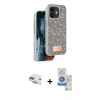 MARSİLYAN™- iPhone 11 Kılıf Vadi Klasik Serisi - Şeffaf Royal Nano Ekran Koruyucu + Pers Alüminyum Kamera Lens - GD