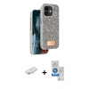MARSİLYAN™- iPhone 11 Kılıf Vadi Klasik Serisi - Şeffaf Royal Nano Ekran Koruyucu + Renkli Kamera Lens Koruma Cam - YL