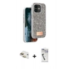 MARSİLYAN™- iPhone 11 Kılıf Vadi Klasik Serisi - Şeffaf Uv Polymer Nano Ekran Koruyucu + Pers Alüminyum Kamera Lens - GD