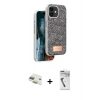 MARSİLYAN™- iPhone 11 Kılıf Vadi Klasik Serisi - Şeffaf Uv Polymer Nano Ekran Koruyucu + Pers Alüminyum Kamera Lens - GD