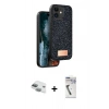 MARSİLYAN™- iPhone 11 Kılıf Vadi Klasik Serisi - Şeffaf Uv Polymer Nano Ekran Koruyucu + Pers Alüminyum Kamera Lens - YL