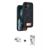 MARSİLYAN™- iPhone 11 Kılıf Vadi Klasik Serisi - Şeffaf Uv Polymer Nano Ekran Koruyucu + Pers Alüminyum Kamera Lens - GD