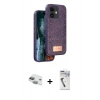 MARSİLYAN™- iPhone 11 Kılıf Vadi Klasik Serisi - Şeffaf Uv Polymer Nano Ekran Koruyucu + Pers Alüminyum Kamera Lens - YL