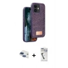 MARSİLYAN™- iPhone 11 Kılıf Vadi Klasik Serisi - Şeffaf Uv Polymer Nano Ekran Koruyucu + Pers Alüminyum Kamera Lens - LT