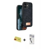 MARSİLYAN™- iPhone 11 Kılıf Vadi Klasik Serisi - Şeffaf Uv Polymer Nano Ekran Koruyucu + Rainbow Kamera Lens Koruma Cam - KI