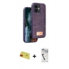 MARSİLYAN™- iPhone 11 Kılıf Vadi Klasik Serisi - Şeffaf Uv Polymer Nano Ekran Koruyucu + Rainbow Kamera Lens Koruma Cam - KI