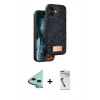 MARSİLYAN™- iPhone 11 Kılıf Vadi Klasik Serisi - Şeffaf Uv Polymer Nano Ekran Koruyucu + Raze Metal Kamera Lens - MI