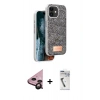 MARSİLYAN™- iPhone 11 Kılıf Vadi Klasik Serisi - Şeffaf Uv Polymer Nano Ekran Koruyucu + Raze Metal Kamera Lens - SH
