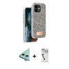 MARSİLYAN™- iPhone 11 Kılıf Vadi Klasik Serisi - Şeffaf Uv Polymer Nano Ekran Koruyucu + Raze Metal Kamera Lens - MI
