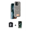 MARSİLYAN™- iPhone 11 Kılıf Vadi Klasik Serisi - Siyah 360 Mat Full Body Arka Koruyucu + PVD Metal Kamera Lens - MI