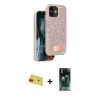 MARSİLYAN™- iPhone 11 Kılıf Vadi Klasik Serisi - Siyah 360 Mat Full Body Arka Koruyucu + Rainbow Kamera Lens Koruma Cam - KI
