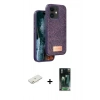 MARSİLYAN™- iPhone 11 Kılıf Vadi Klasik Serisi - Siyah 360 Mat Full Body Arka Koruyucu + Renkli Kamera Lens Koruma Cam - TU